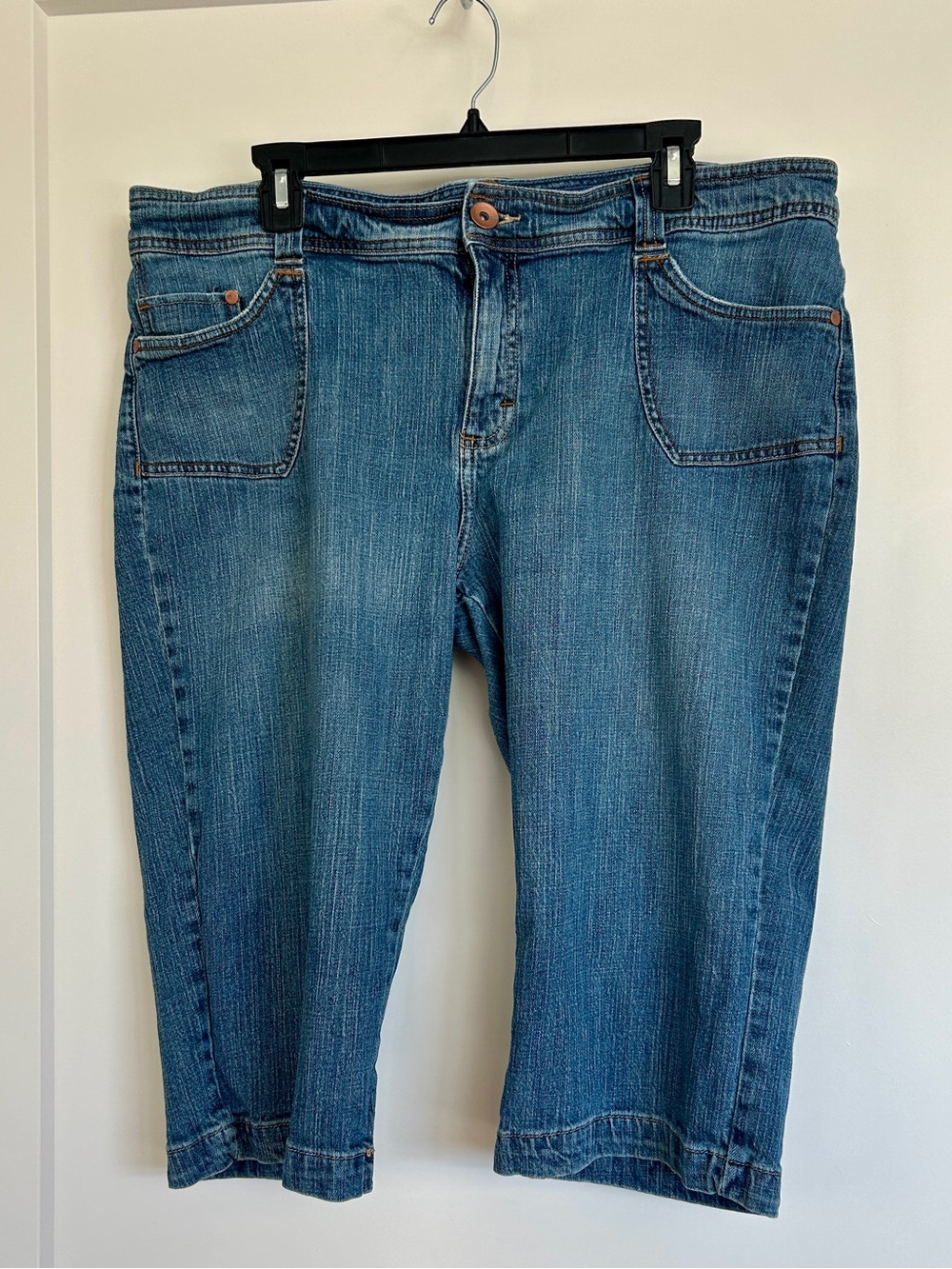 Lee Women's Cropped Jeans in Blue Denim